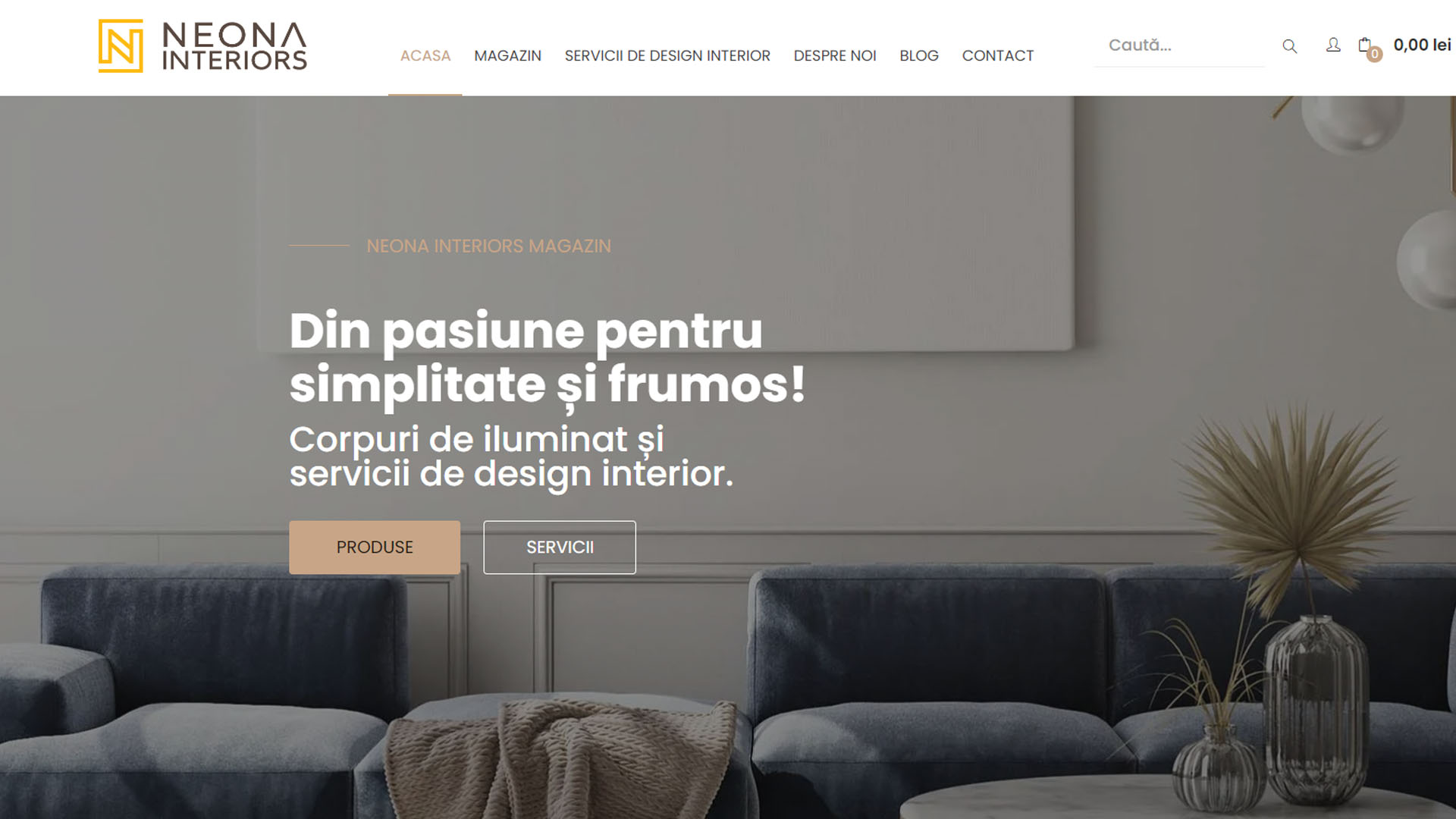Servicii SEO pentru Neona Interiors , un magazin online de succes