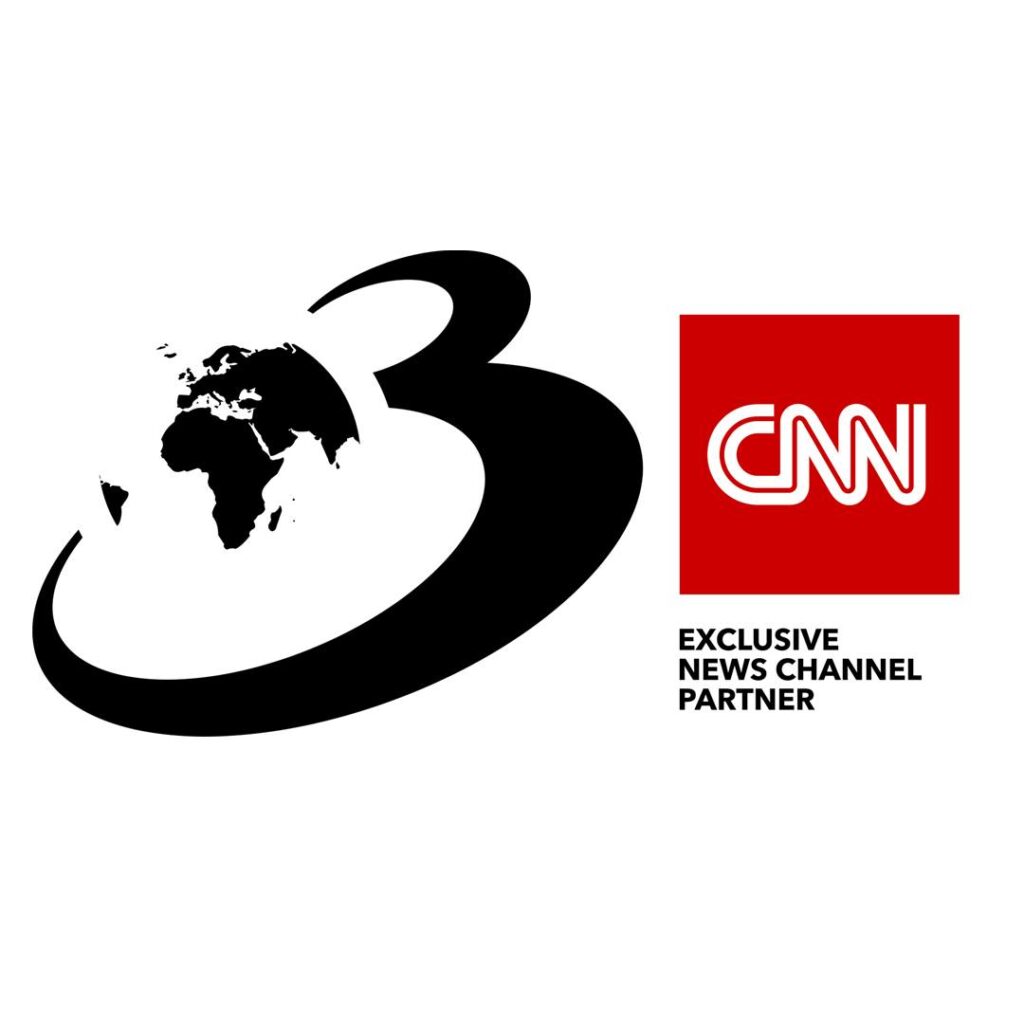 Logo-ul exclusiv al partenerului canalului de știri din lume CNN.